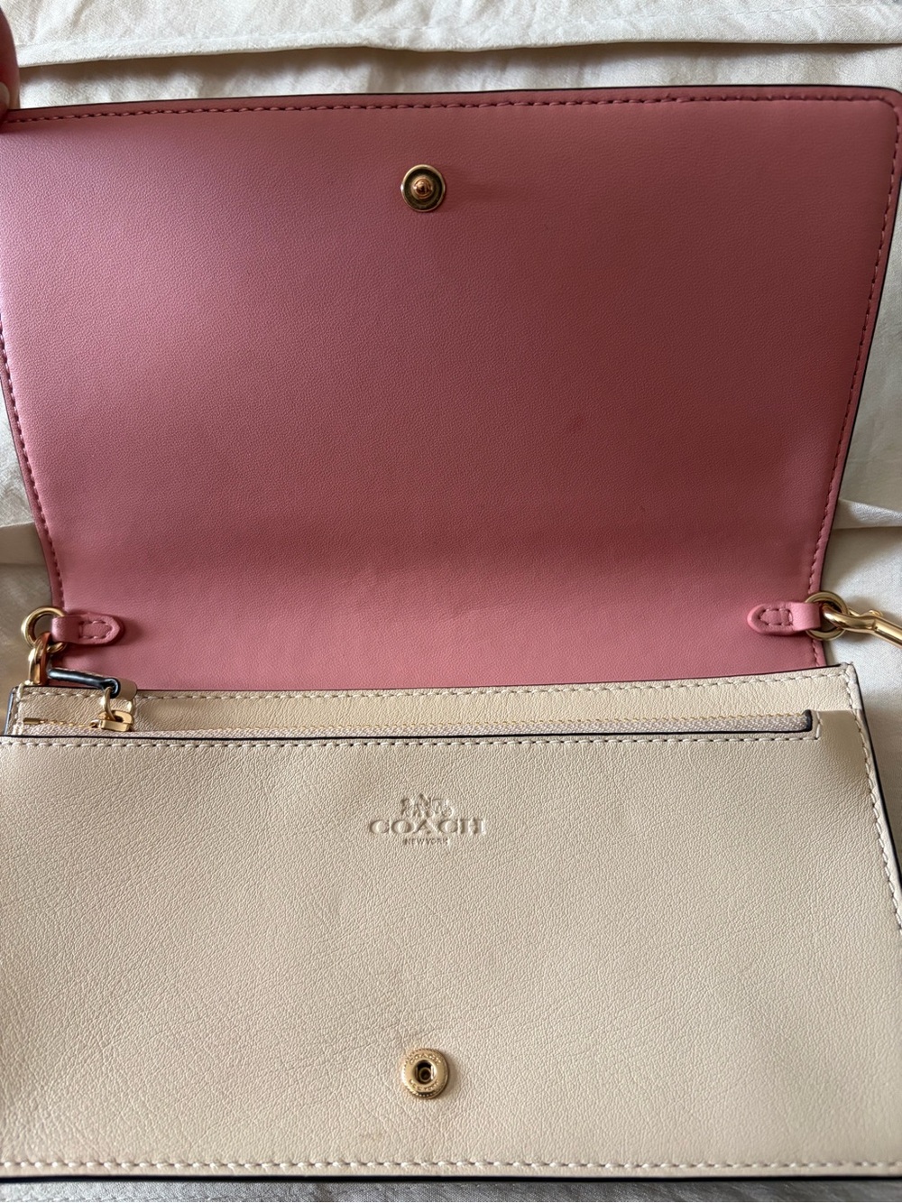 Coach Brown Signature Floral Crossbody with Pink Accents - Picture 2 of 5